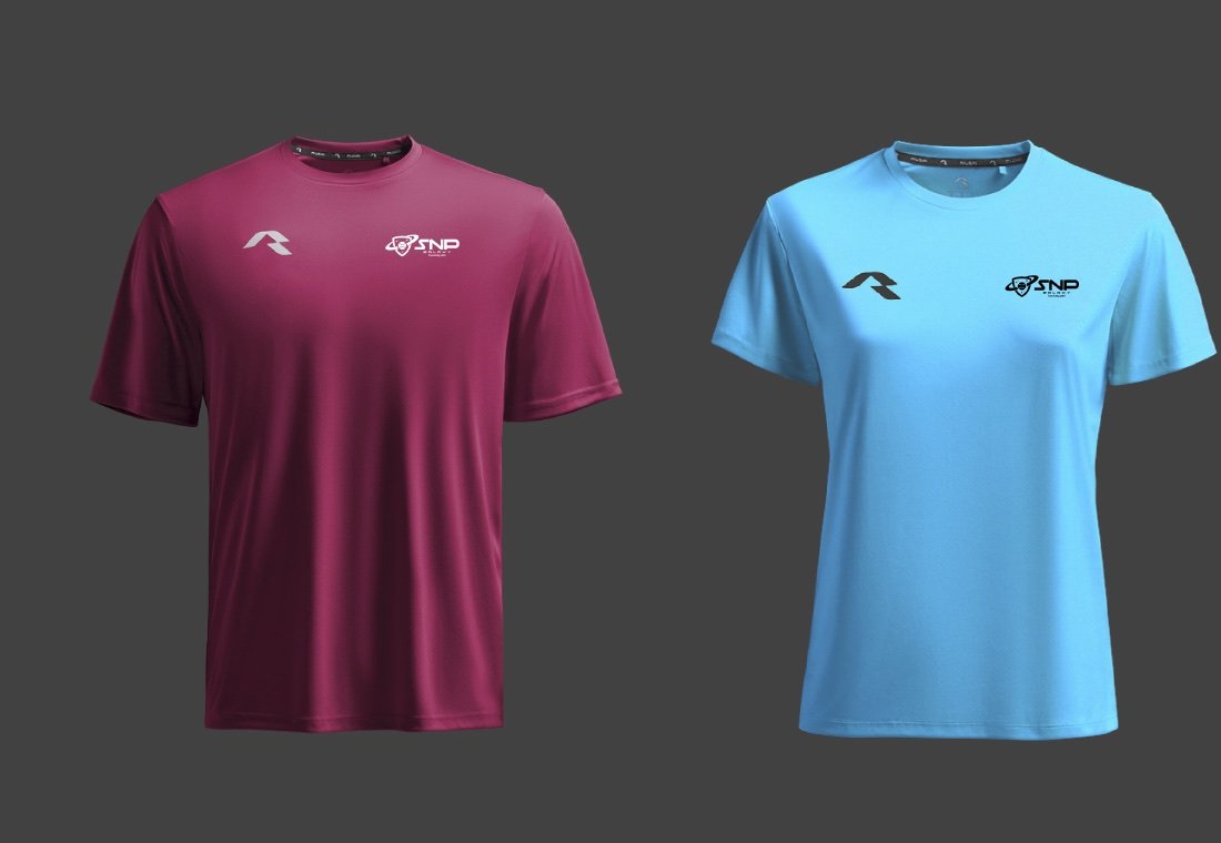 Muestrario visual de camiseta técnica
